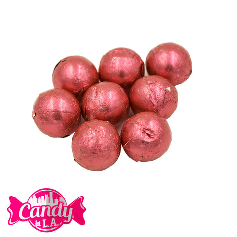 Aluminium Foiled Chocolate Balls Hot Pink (18 Lb)